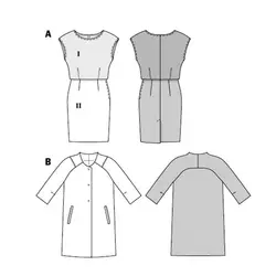 الگوی خیاطی کت و سارافون زنانه بوردا استایل کد 7060 سایز 36 تا 48 متد مولر