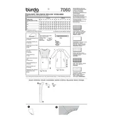 الگوی خیاطی کت و سارافون زنانه بوردا استایل کد 7060 سایز 36 تا 48 متد مولر