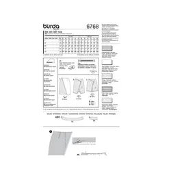 الگو خیاطی دامن زنانه بوردا استایل کد 6768 سایز 36 تا 46 متد مولر