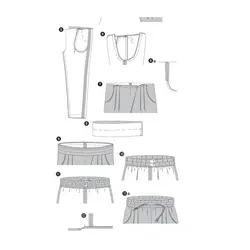 الگو خیاطی شلوار زنانه بوردا استایل کد 6770 سایز 36 تا 46 متد مولر