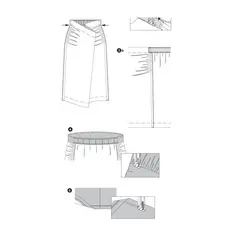 الگو خیاطی دامن بارداری بوردا استایل کد 7023 سایز 32 تا 48 تد مولر