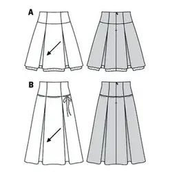 الگو خیاطی دامن مجلسی زنانه بوردا استایل کد 7300 سایز 34 تا 46 متد مولر