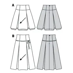 الگو خیاطی دامن مجلسی زنانه بوردا استایل کد 7300 سایز 34 تا 46 متد مولر