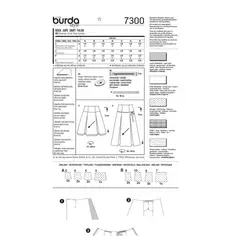 الگو خیاطی دامن مجلسی زنانه بوردا استایل کد 7300 سایز 34 تا 46 متد مولر