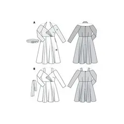 الگو خیاطی پیراهن مجلسی زنانه بوردا استایل کد 6390 سایز 46 تا 56 متد مولر