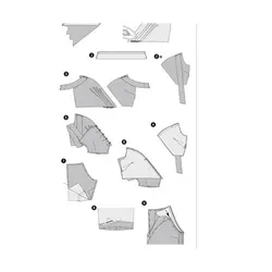 الگو خیاطی پیراهن مجلسی زنانه بوردا استایل کد 6390 سایز 46 تا 56 متد مولر
