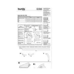 الگو خیاطی پیراهن مجلسی زنانه بوردا استایل کد 6390 سایز 46 تا 56 متد مولر