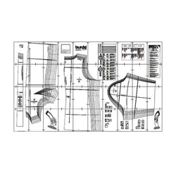 الگو خیاطی بلوز و تونیک زنانه بوردا استایل کد 6552 سایز 46 تا 60 متد مولر