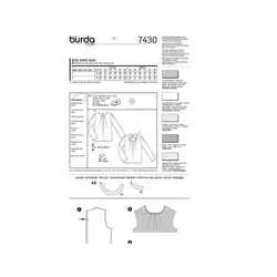 الگو خیاطی بلوز زنانه بوردا استایل کد 7430 سایز 36 تا 46 متد مولر