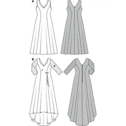 الگو خیاطی پیراهن مجلسی زنانه بوردا استایل کد 6711 سایز 44 تا 58 متد مولر