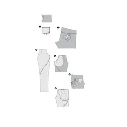 الگوی خیاطی شلوار زنانه بوردا استایل کد 6658 سایز 34 تا 44 متد مولر