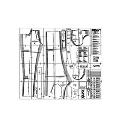 الگوی خیاطی شلوار زنانه بوردا استایل کد 6798 سایز 34 تا 46 متد مولر