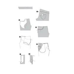 الگوی خیاطی شلوار زنانه بوردا استایل کد 6798 سایز 34 تا 46 متد مولر