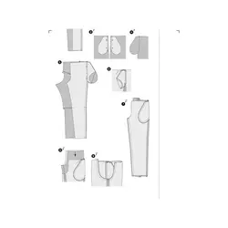 الگوی خیاطی شلوار اسلش زنانه بوردا استایل کد 6317 سایز 34 تا 46 متد مولر