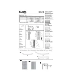 الگوی خیاطی تاپ و شومیز زنانه بوردا استایل کد 6578 سایز 34 تا 46 متد مولر