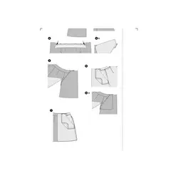 الگوی خیاطی دامن زنانه بوردا استایل کد 6480 سایز 32 تا 42 متد مولر