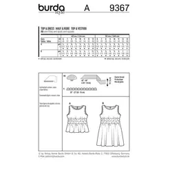 الگو خیاطی پیراهن دخترانه بوردا کیدز کد 9367 سایز 6  تا 13 سال متد مولر