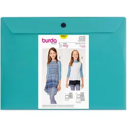 الگو خیاطی پیراهن دخترانه بوردا کیدز کد 9367 سایز 6  تا 13 سال متد مولر