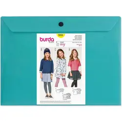 الگو خیاطی تیشرت و تونیک کودک  بوردا کیدز کد 9351 سایز 2 تا 7 سال متد مولر