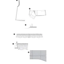 الگو خیاطی پیراهن و تاپ دخترانه بوردا کیدز کد 9416 سایز 2 تا 8 سال متد مولر