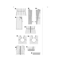 الگو خیاطی تیشرت بارداری بوردا استایل کد 6347 سایز 34 تا 44 متد مولر