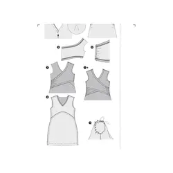 الگو خیاطی تیشرت بارداری بوردا استایل کد 6347 سایز 34 تا 44 متد مولر