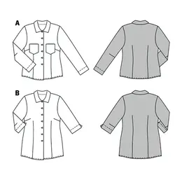 الگو خیاطی بلوز زنانه بوردا استایل کد 6614 سایز 44 تا 56 متد مولر