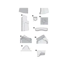 الگو خیاطی بلوز زنانه بوردا استایل کد 6614 سایز 44 تا 56 متد مولر