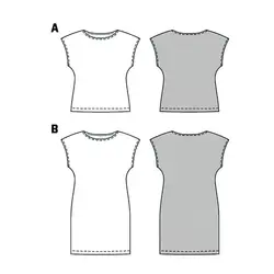 الگو خیاطی بلوز و تونیک زنانه بوردا استایل کد 6540 سایز 32 تا 46 متد مولر