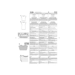 الگو خیاطی بلوز و تونیک زنانه بوردا استایل کد 6540 سایز 32 تا 46 متد مولر