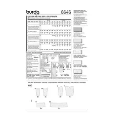 الگو خیاطی پیراهن مجلسی زنانه بوردا استایل کد 6646 سایز 34 تا 44 متد مولر