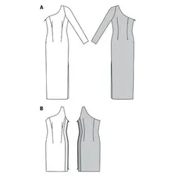 الگو خیاطی پیراهن مجلسی زنانه بوردا استایل کد 6943 سایز 32 تا 44 متد مولر