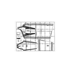 الگو خیاطی پیراهن مجلسی زنانه بوردا استایل کد 6943 سایز 32 تا 44 متد مولر