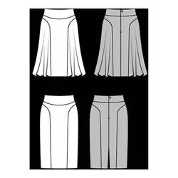 الگو خیاطی دامن زنانه بوردا استایل کد 7069 سایز 34 تا 46 متد مولر