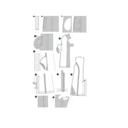 الگو خیاطی کت و مانتو زنانه بوردا استایل کد 7483 سایز 36 تا 48 متد مولر