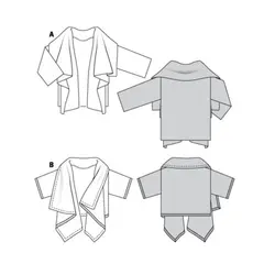 الگو خیاطی ژاکت و پانچو زنانه بوردا استایل کد 7427 سایز 34 تا 52 متد مولر