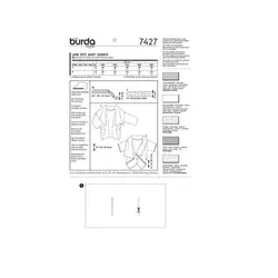 الگو خیاطی ژاکت و پانچو زنانه بوردا استایل کد 7427 سایز 34 تا 52 متد مولر