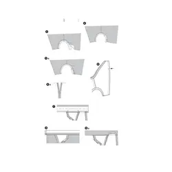 الگوی خیاطی پیراهن مجلسی زنانه بوردا استایل کد 6858 سایز 32 تا 42 متد مولر