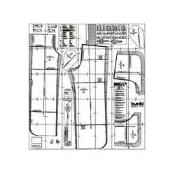 الگوی خیاطی شلوار و شلوارک زنانه بوردا استایل کد 6797 سایز 34 تا 44 متد مولر