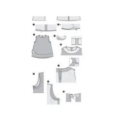 الگو خیاطی تاپ زنانه بوردا استایل کد 6541 سایز 32 تا 44 متد مولر