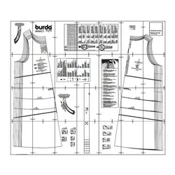 الگو خیاطی تاپ زنانه بوردا استایل کد 6541 سایز 32 تا 44 متد مولر
