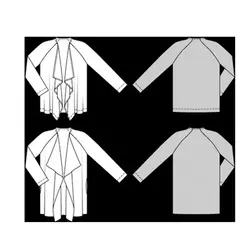 الگوی خیاطی مانتو و ژاکت زنانه بوردا استایل کد 7184 سایز 36 تا 46 متد مولر