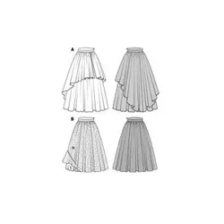 الگو خیاطی دامن مجلسی زنانه بوردا استایل کد 6647 سایز 34 تا 44 متد مولر