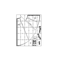الگو خیاطی دامن مجلسی زنانه بوردا استایل کد 6647 سایز 34 تا 44 متد مولر