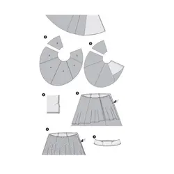 الگو خیاطی دامن مجلسی زنانه بوردا استایل کد 6647 سایز 34 تا 44 متد مولر