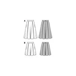 الگو خیاطی دامن پیلی دار زنانه بوردا استایل کد 6650 سایز 34 تا 44 متد مولر