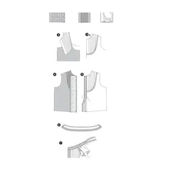 الگو خیاطی سرهمی و بلوز شلوارک دخترانه بوردا کیدز کد 9491 سایز 3 تا 8 سال متد مولر