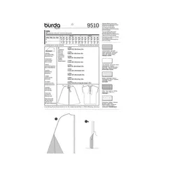 الگو خیاطی شنل نمایش کودک بوردا کیدز کد 9510 سایز 8 تا 13 سال متد مولر