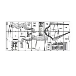 الگو خیاطی بلوز زنانه بوردا استایل کد 6749 سایز 46 تا 60 متد مولر