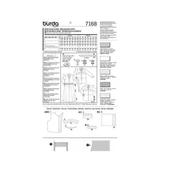 الگو خیاطی پیراهن و تونیک زنانه بوردا استایل کد 7168 سایز 44 تا 56 متد مولر
